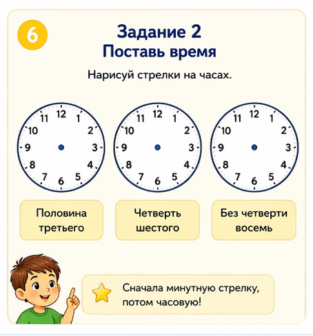 Учим время с детьми
